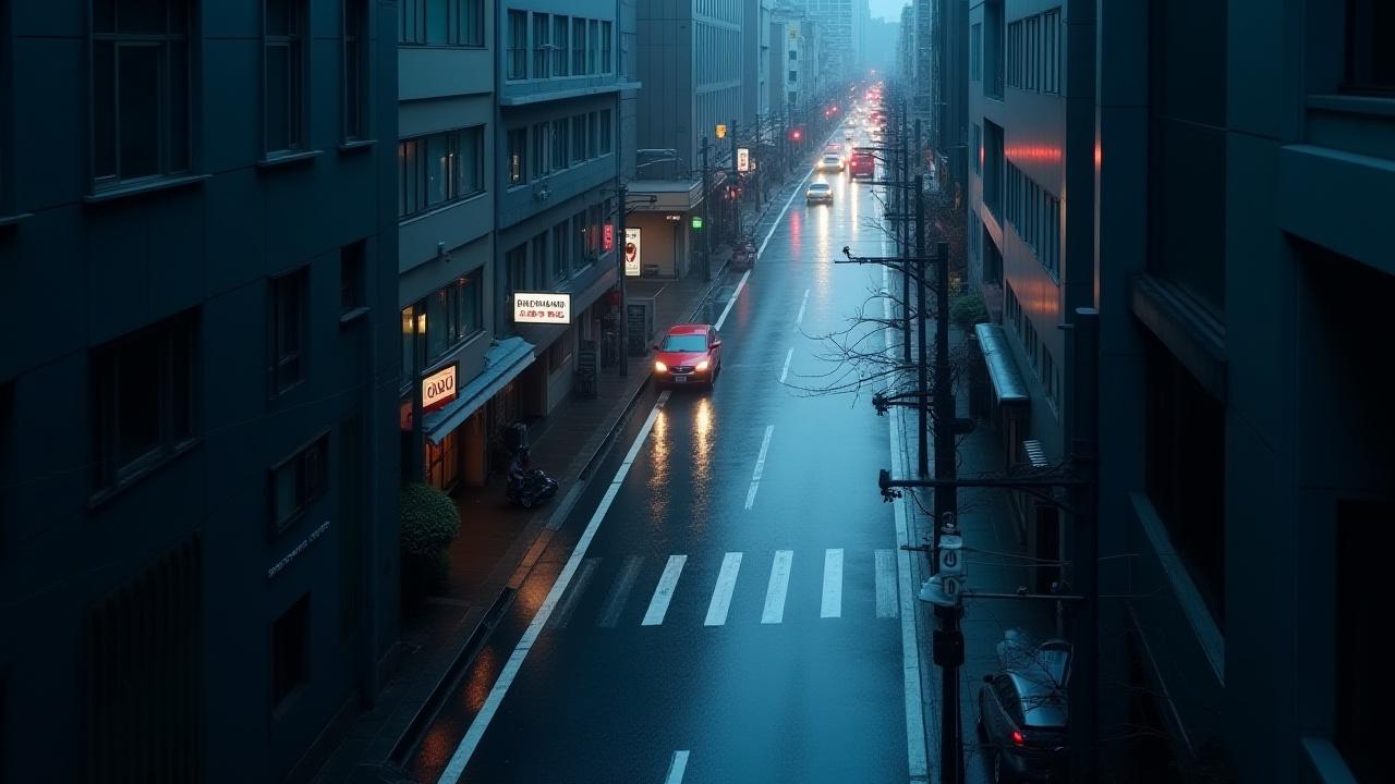 Student photograph of abstract urban patterns in Osaka