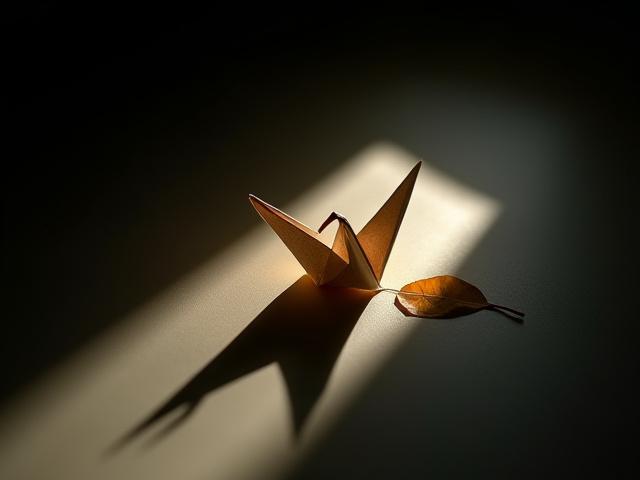 Conceptual photograph depicting abstract light forms and shadows, evoking storytelling