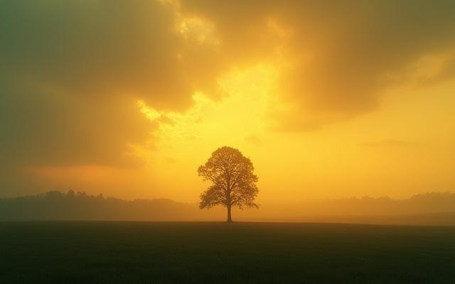 After: Sharp, vibrant minimalist landscape with intentional composition and richer colors